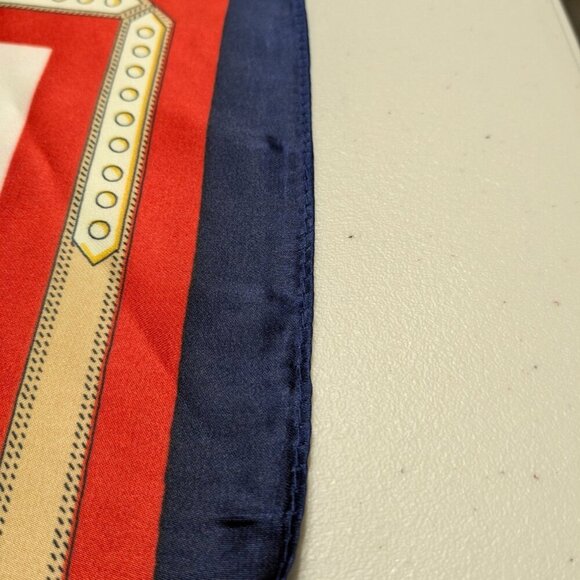 colorful equestrian pattern silky scarf, headwrap, neckerchief - Picture 6 of 7